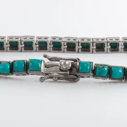 Turquoise Mini Tile Tennis Bracelet