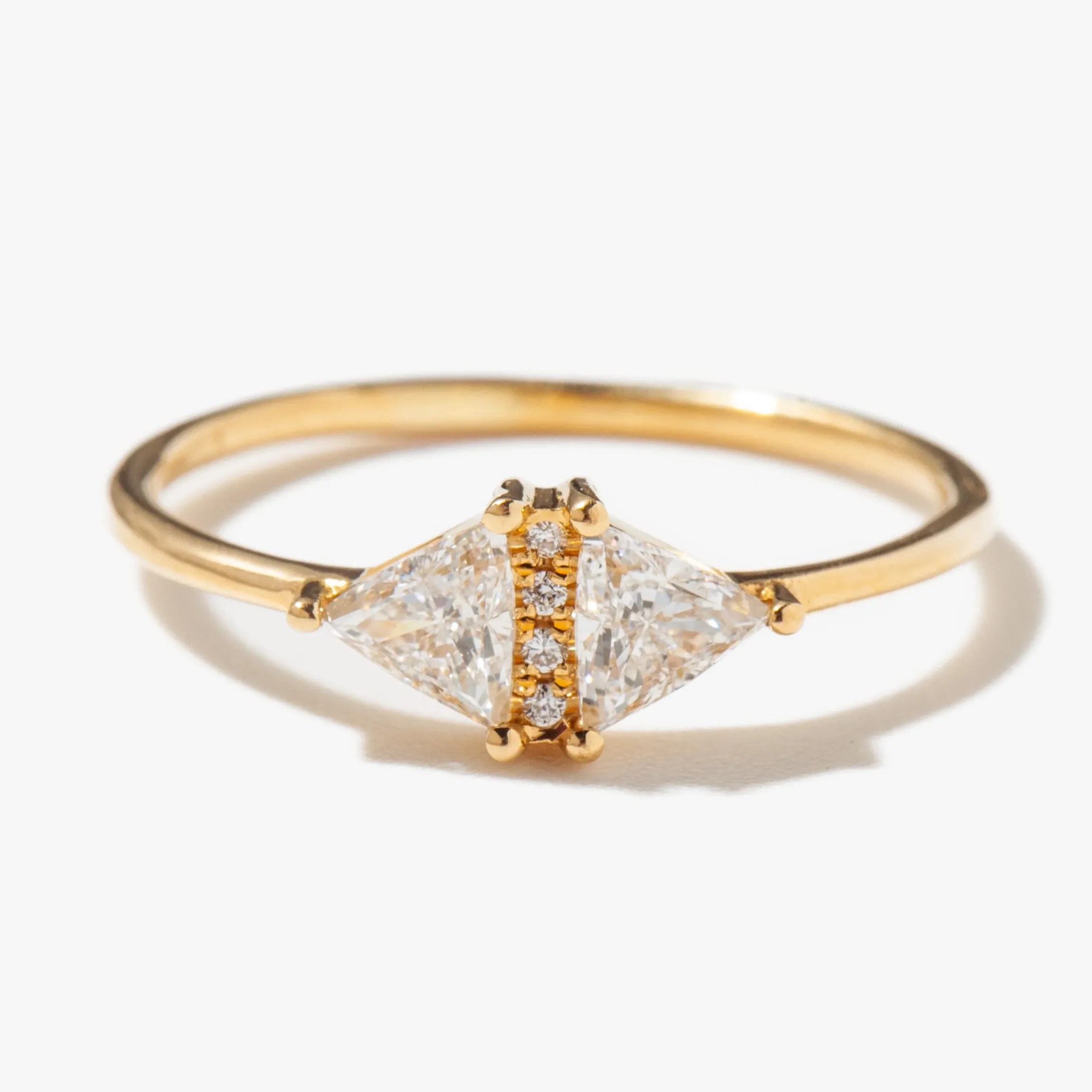 Vintage Diamond Triangle Ring