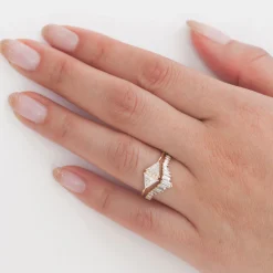 Vintage Diamond Triangle Ring