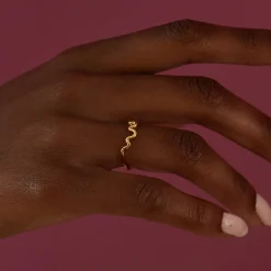 Wave Solid Gold Wedding Band