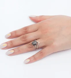 White Diamond Dusted Chrysalis Band