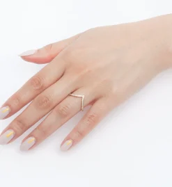 White Diamond Dusted Chrysalis Band