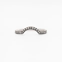 White Diamond Eleonore Pavé Scallop Band