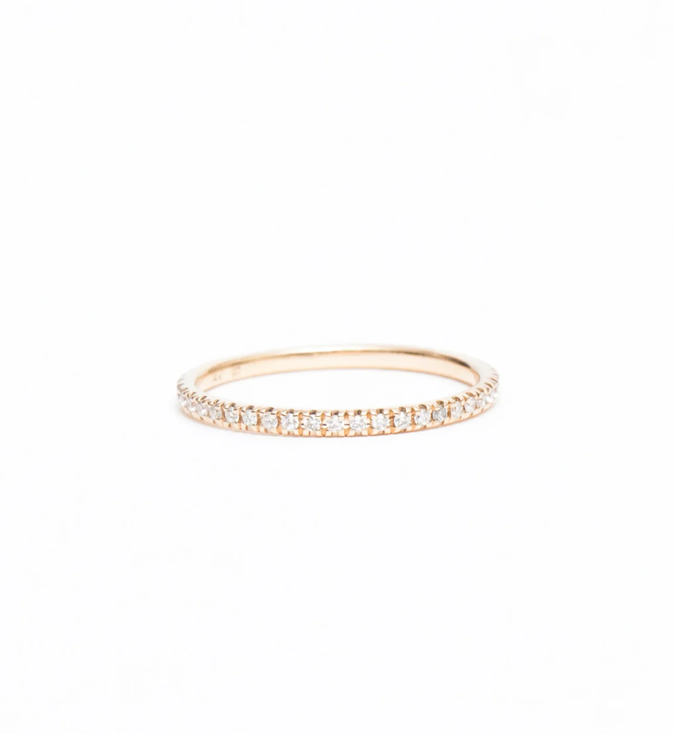 White Diamond Eleonore Three-Quarter Pavé Band