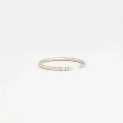 White Diamond Equilibrium Cuff Ring