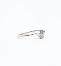 White Diamond Petite Chevron Band