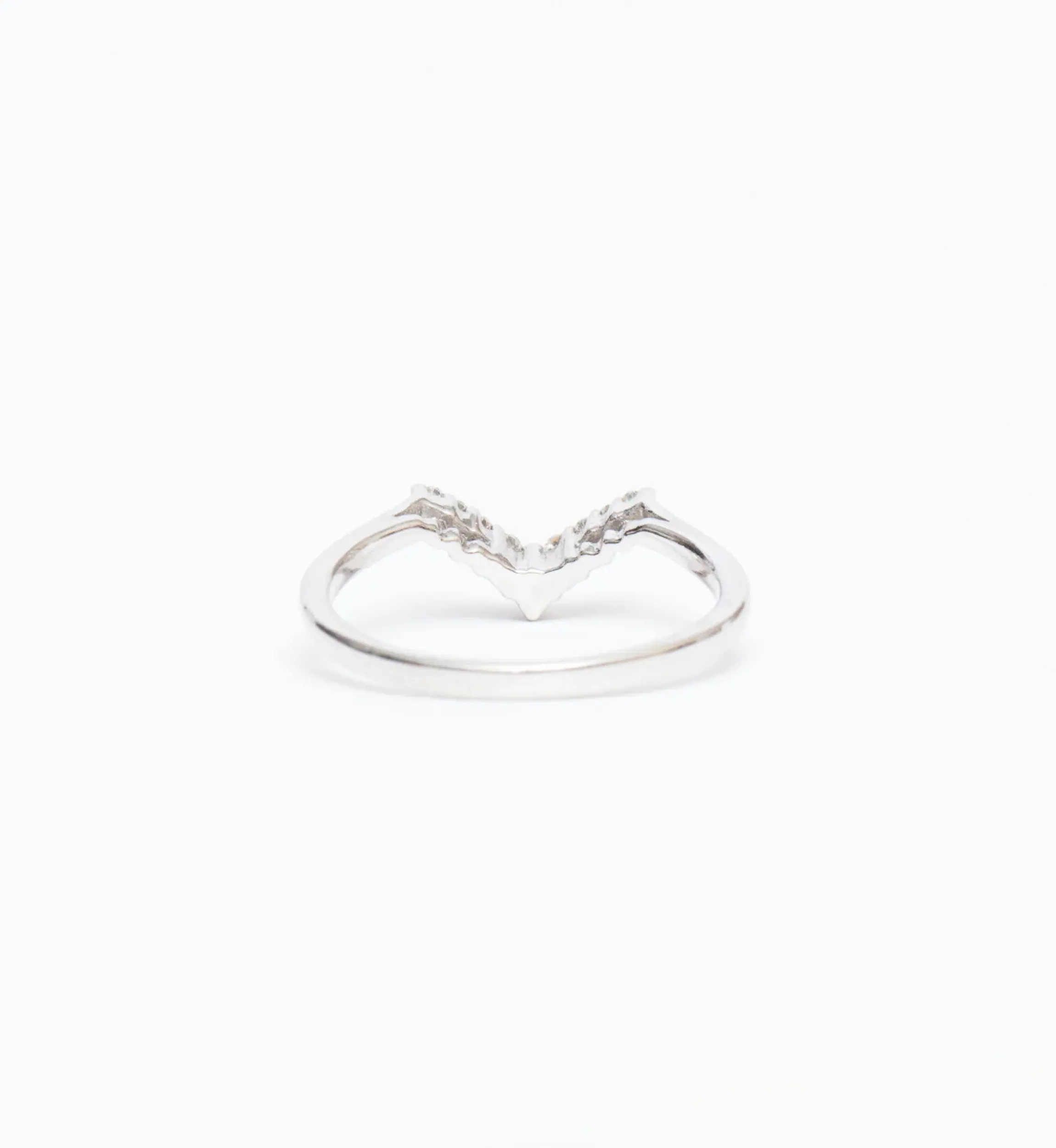 White Diamond Petite Chevron Band