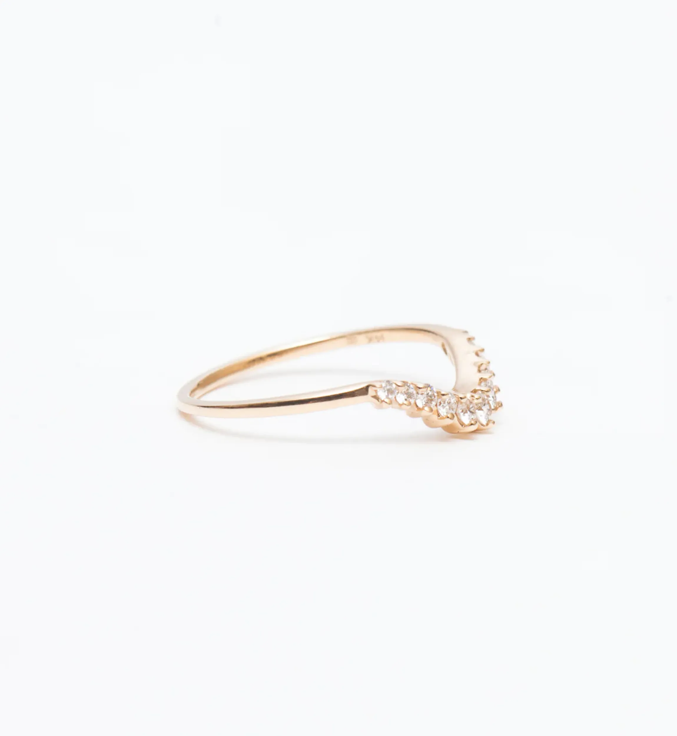 White Diamond Tiara Curve Band