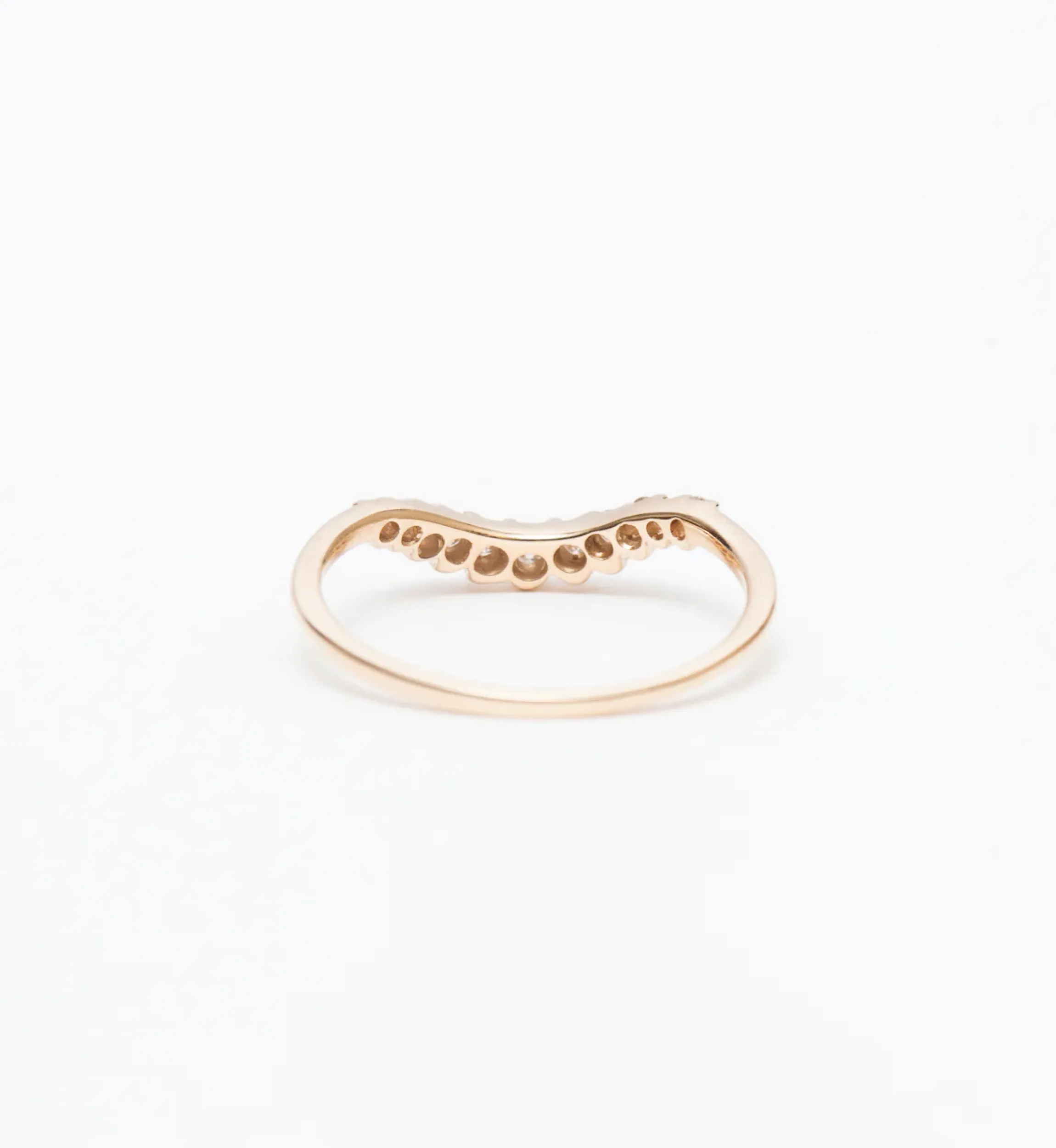 White Diamond Tiara Curve Band