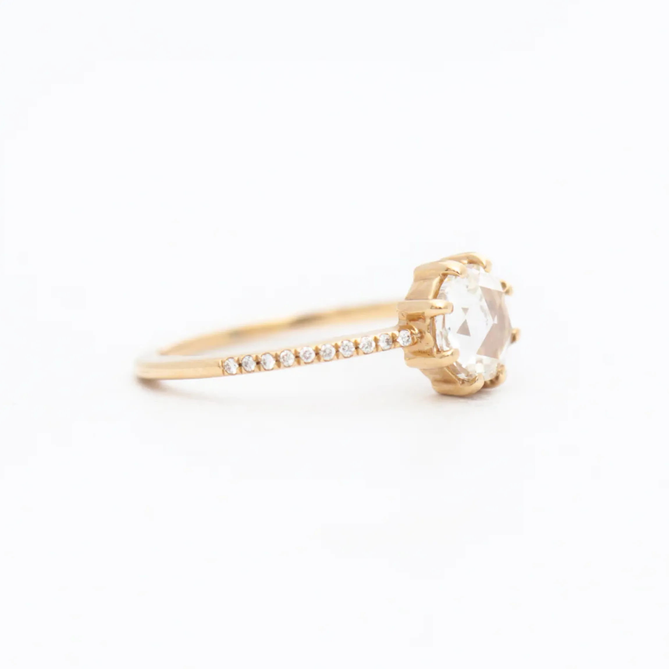 White Diamond Vega Ring