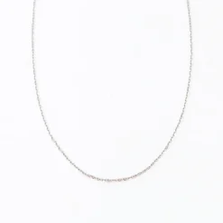 White Gold Medium Diamond-Cut Cable Chain