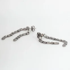 White Zircon Arc Earrings