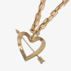 XL Pavé Heart & Arrow Hinged Charm
