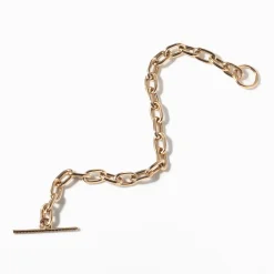 XL Square Oval Link Chain Bracelet With Pavé Diamond Toggle Clasp